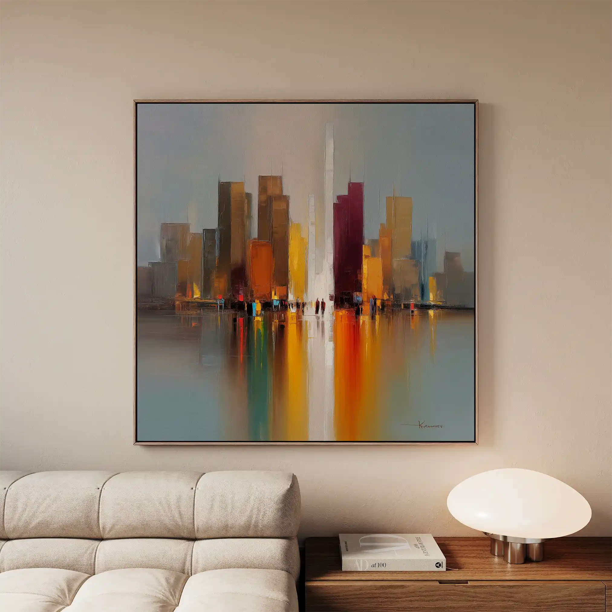 Abstract 1192 Canvas Art 60 x 60 cm / Black