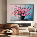Floral 1192 Canvas Art 18" x 24" / 45 x 60 cm / Black