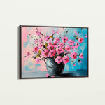 Floral 1192 Canvas Art 18" x 24" / 45 x 60 cm / Black