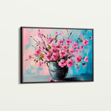 Floral 1192 Canvas Art 18" x 24" / 45 x 60 cm / Black