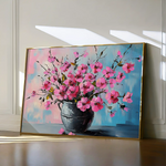 Floral 1192 Canvas Art 60 x 40 cm / Black