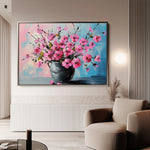 Floral 1192 Canvas Art 60 x 40 cm / Black