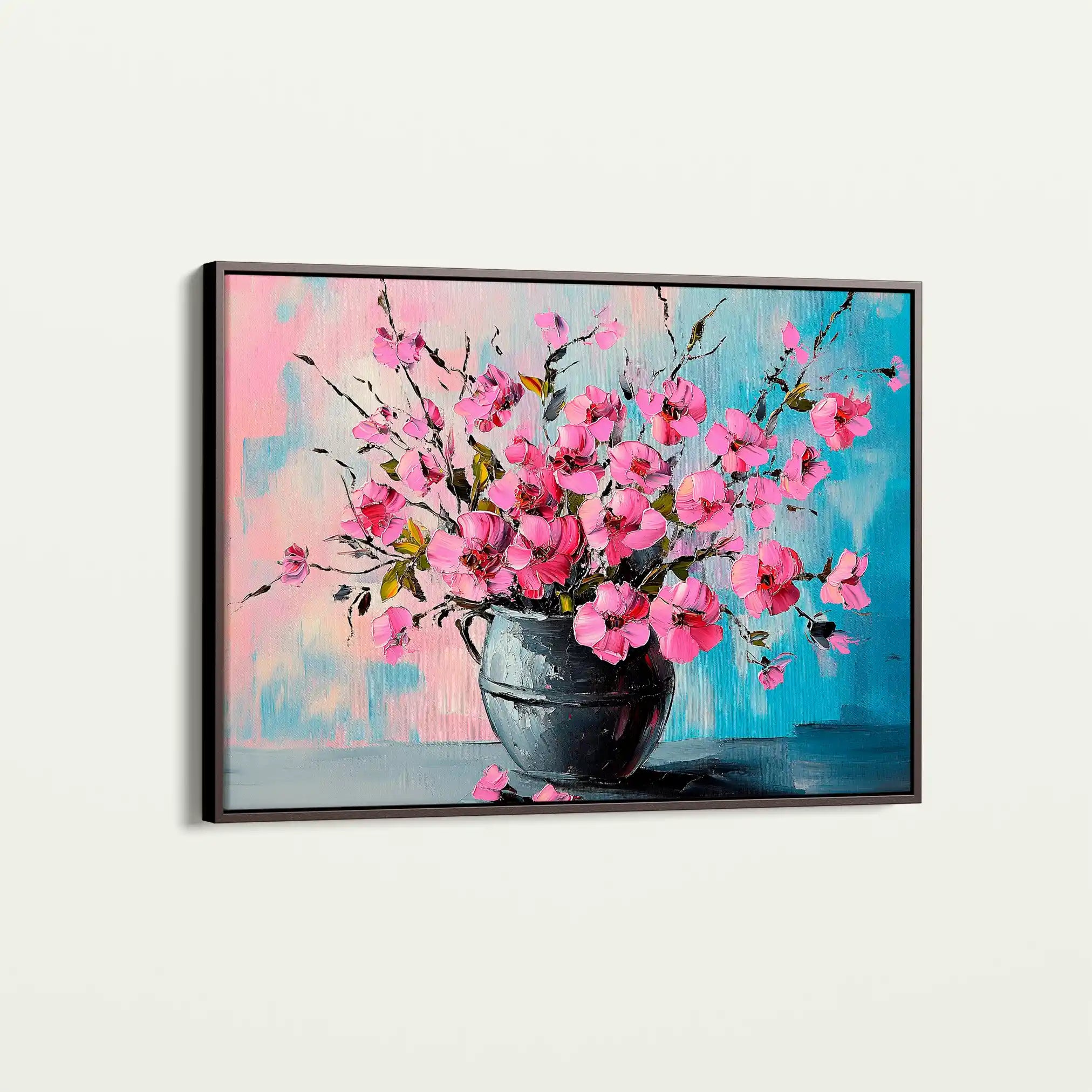 Floral 1192 Canvas Art 60 x 40 cm / Black
