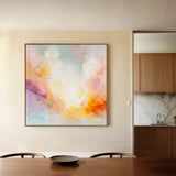 Abstract 1193 Canvas Art 16" x 16" / 40 x 40 cm / Black