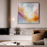 Abstract 1193 Canvas Art 16" x 16" / 40 x 40 cm / Black