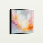 Abstract 1193 Canvas Art 16" x 16" / 40 x 40 cm / Black