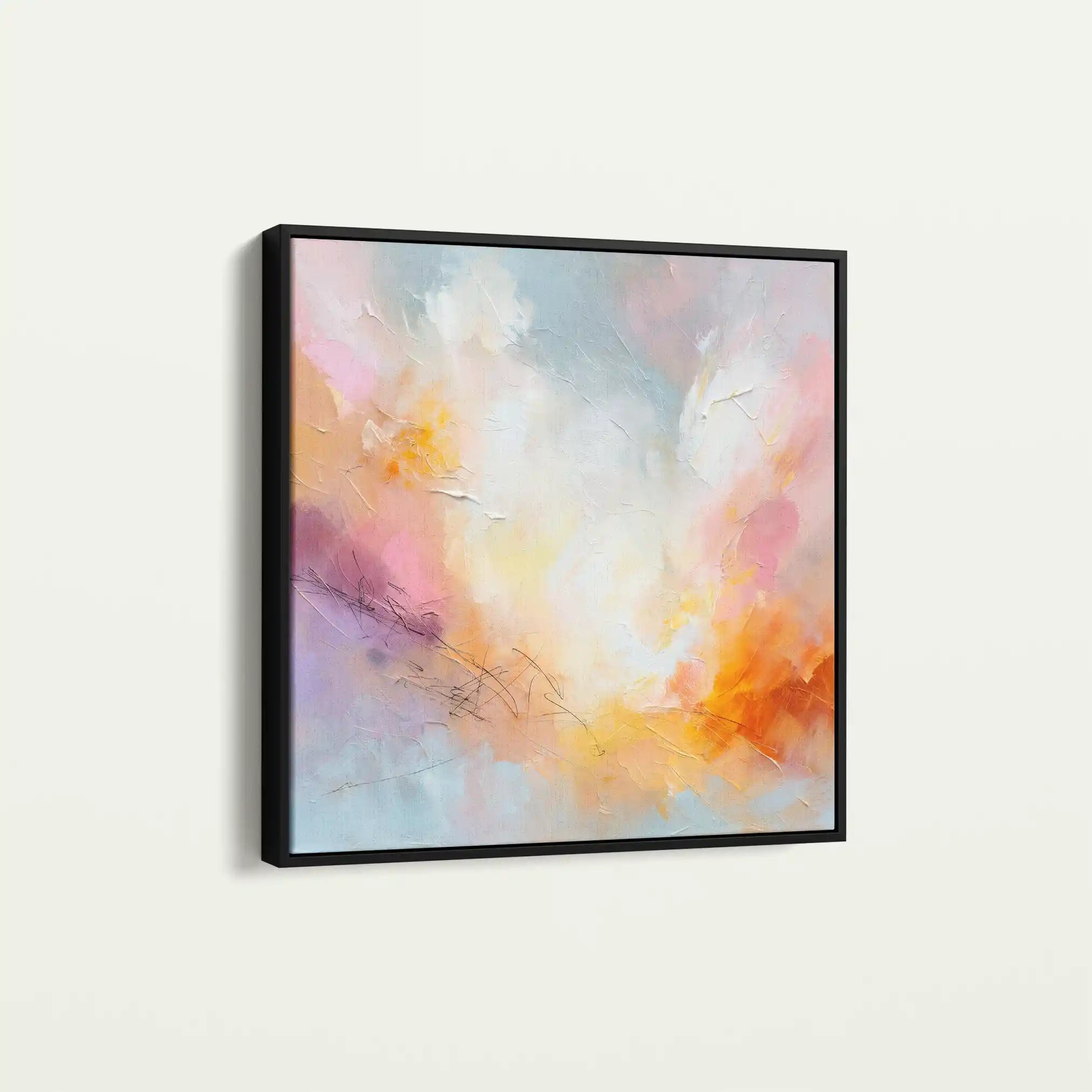 Abstract 1193 Canvas Art 60 x 60 cm / Black