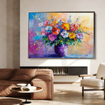 Floral 1193 Canvas Art 18" x 24" / 45 x 60 cm / Black