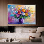 Floral 1193 Canvas Art 18" x 24" / 45 x 60 cm / Black