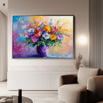 Floral 1193 Canvas Art 18" x 24" / 45 x 60 cm / Black