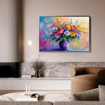 Floral 1193 Canvas Art 18" x 24" / 45 x 60 cm / Black