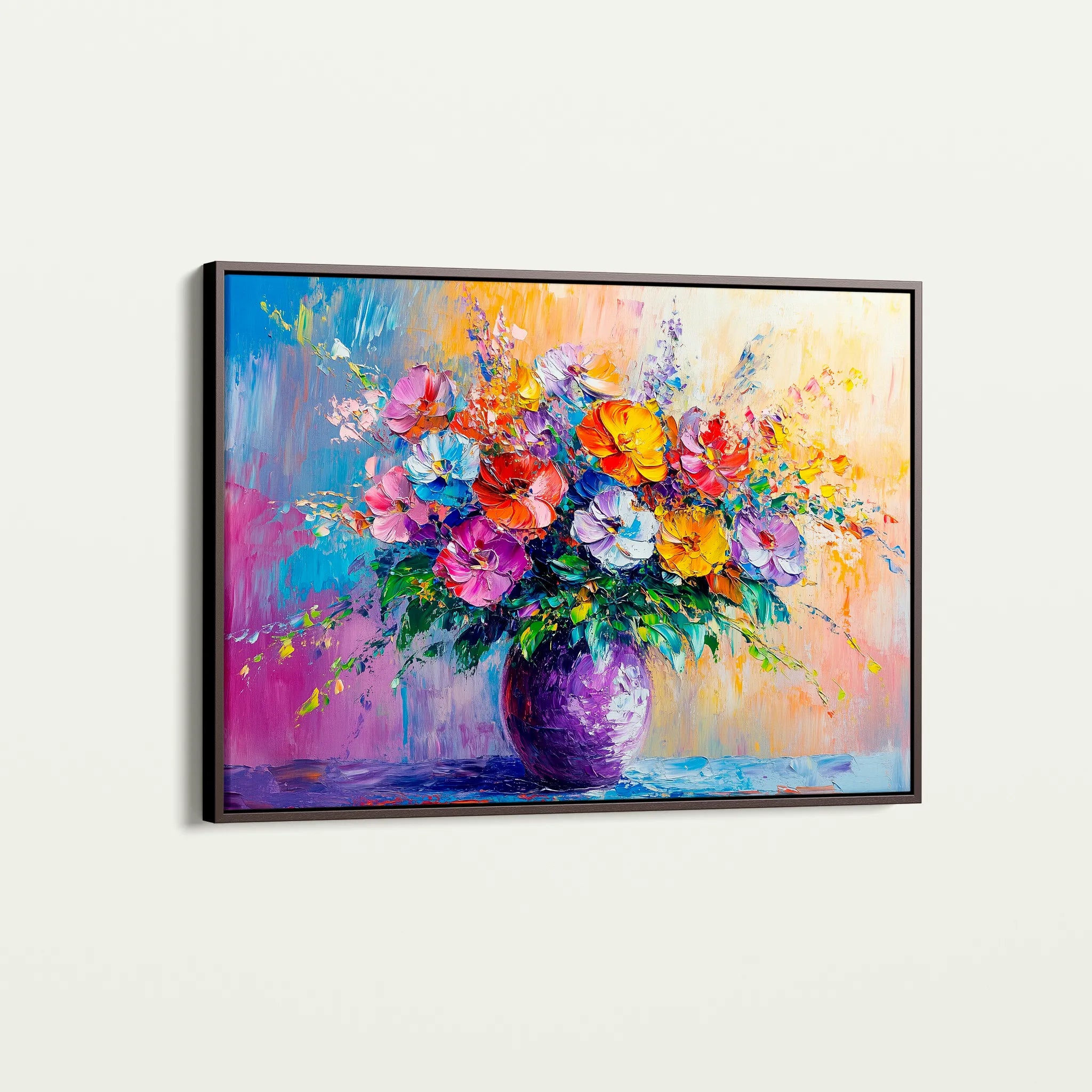 Floral 1193 Canvas Art 18" x 24" / 45 x 60 cm / Black