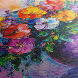Floral 1193 Canvas Art 18" x 24" / 45 x 60 cm / Black