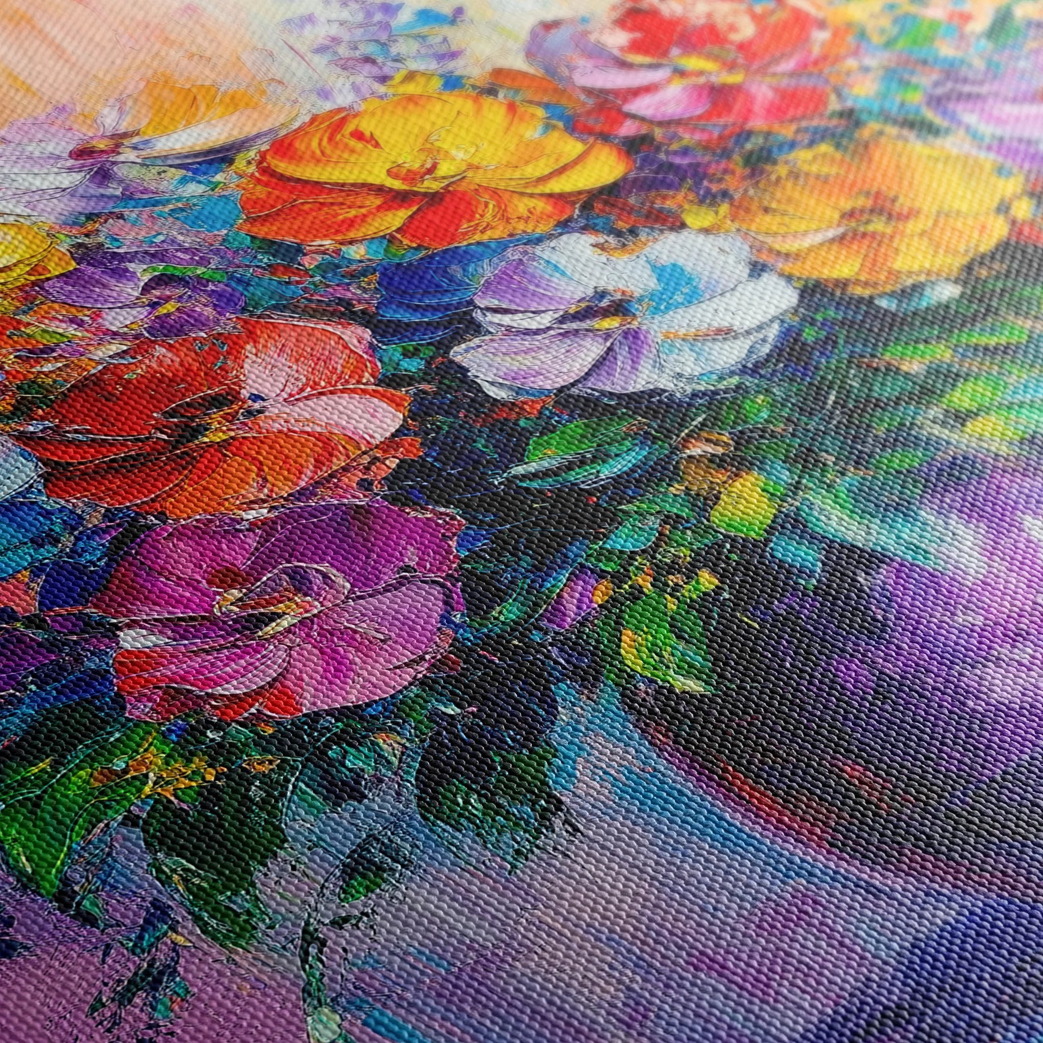 Floral 1193 Canvas Art 18" x 24" / 45 x 60 cm / Black