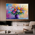 Floral 1193 Canvas Art 60 x 40 cm / Black