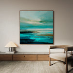 Abstract 1194 Canvas Art 16" x 16" / 40 x 40 cm / Black