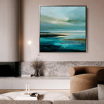 Abstract 1194 Canvas Art 16" x 16" / 40 x 40 cm / Black