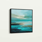 Abstract 1194 Canvas Art 16" x 16" / 40 x 40 cm / Black