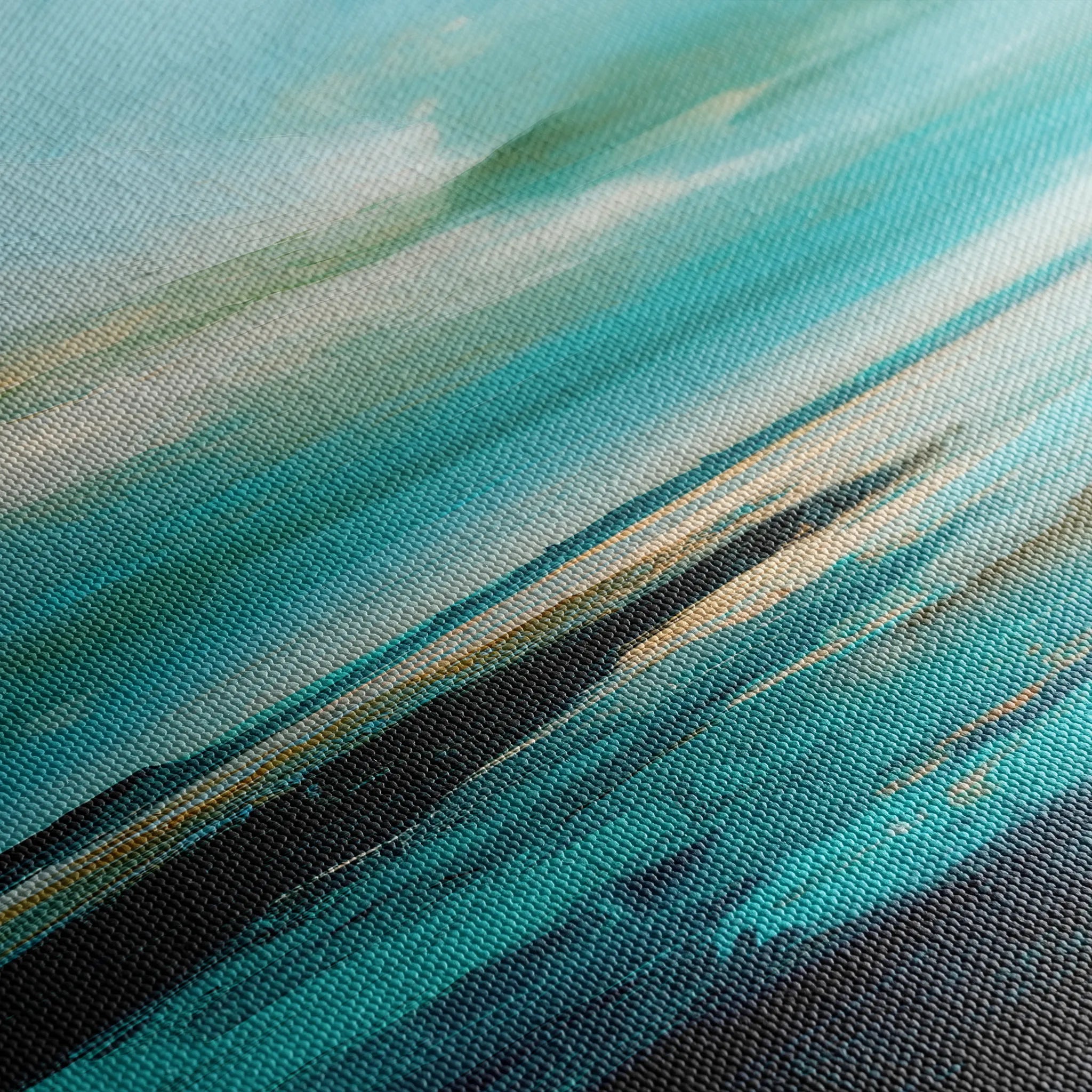 Abstract 1194 Canvas Art 16" x 16" / 40 x 40 cm / Black