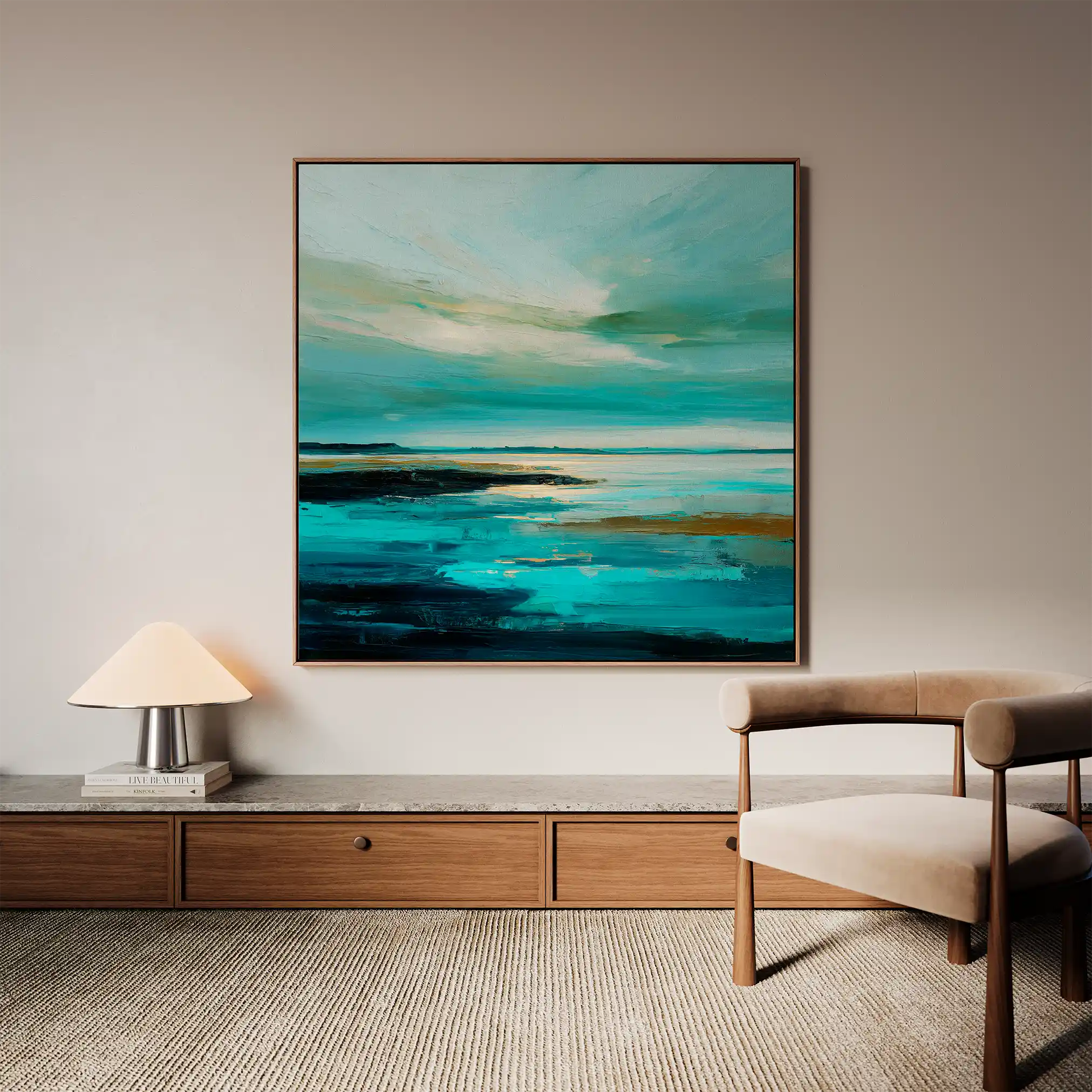 Abstract 1194 Canvas Art 60 x 60 cm / Black