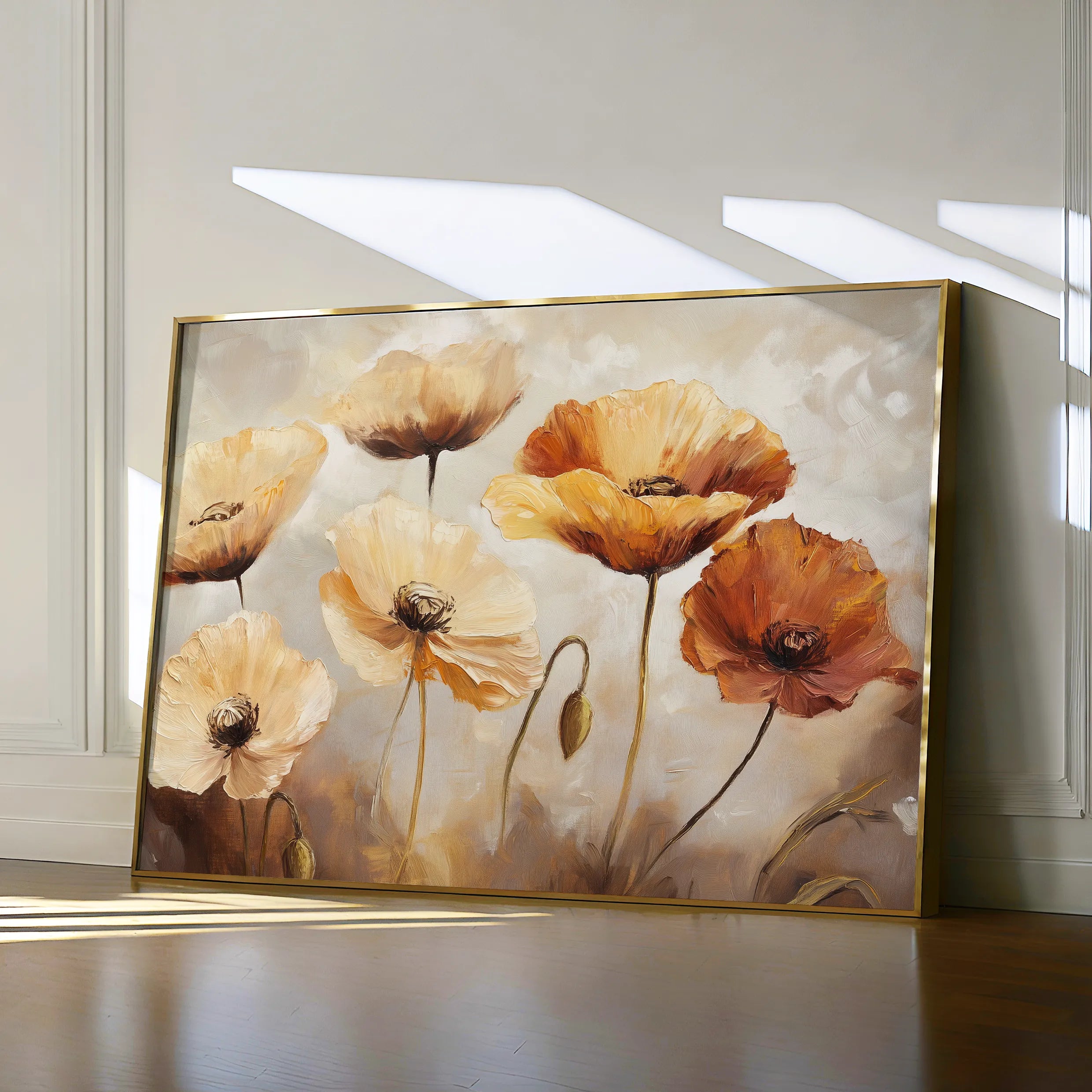 Floral 1194 Canvas Art 18" x 24" / 45 x 60 cm / Black