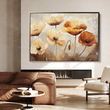 Floral 1194 Canvas Art 18" x 24" / 45 x 60 cm / Black