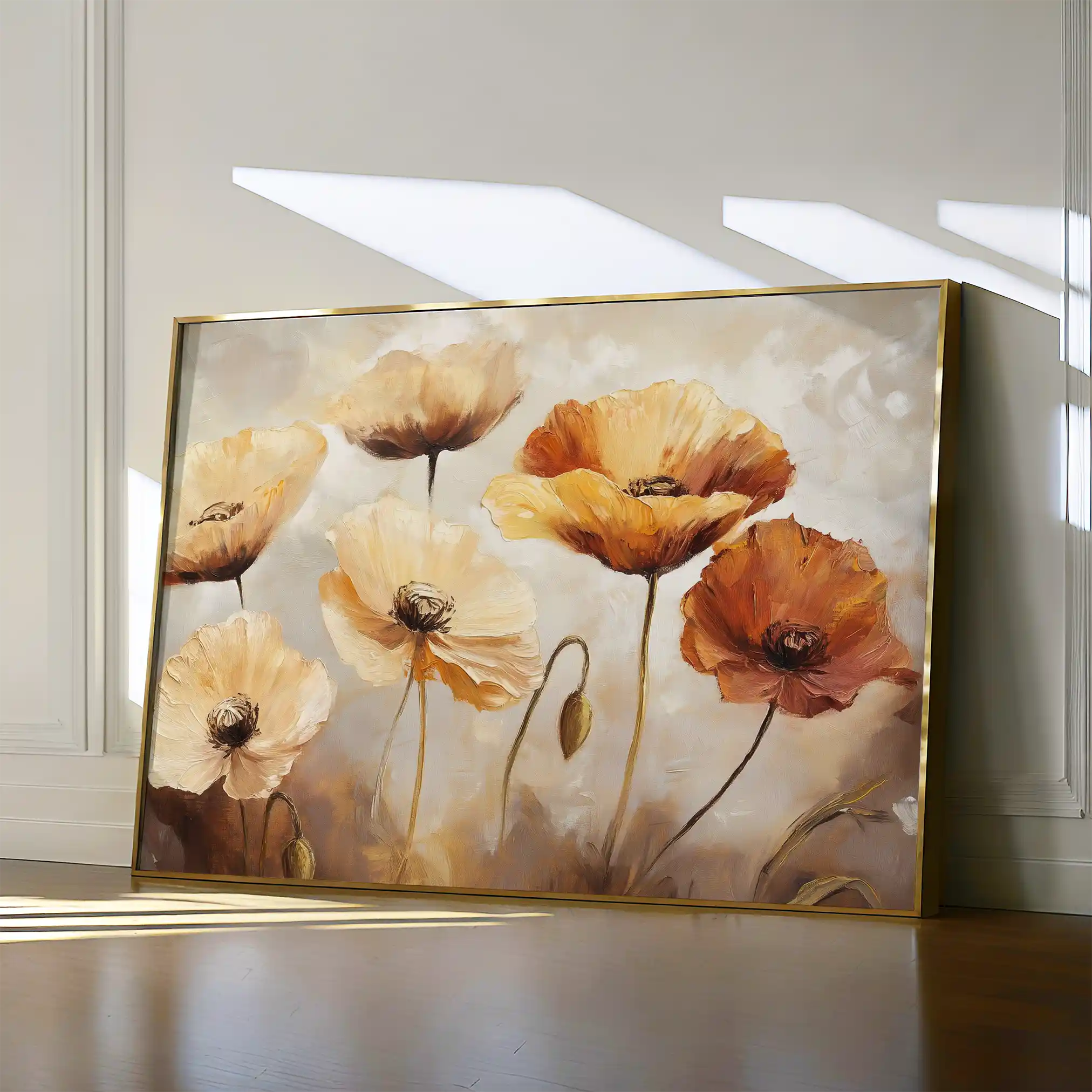 Floral 1194 Canvas Art 60 x 40 cm / Black
