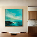 Abstract 1195 Canvas Art 16" x 16" / 40 x 40 cm / Black