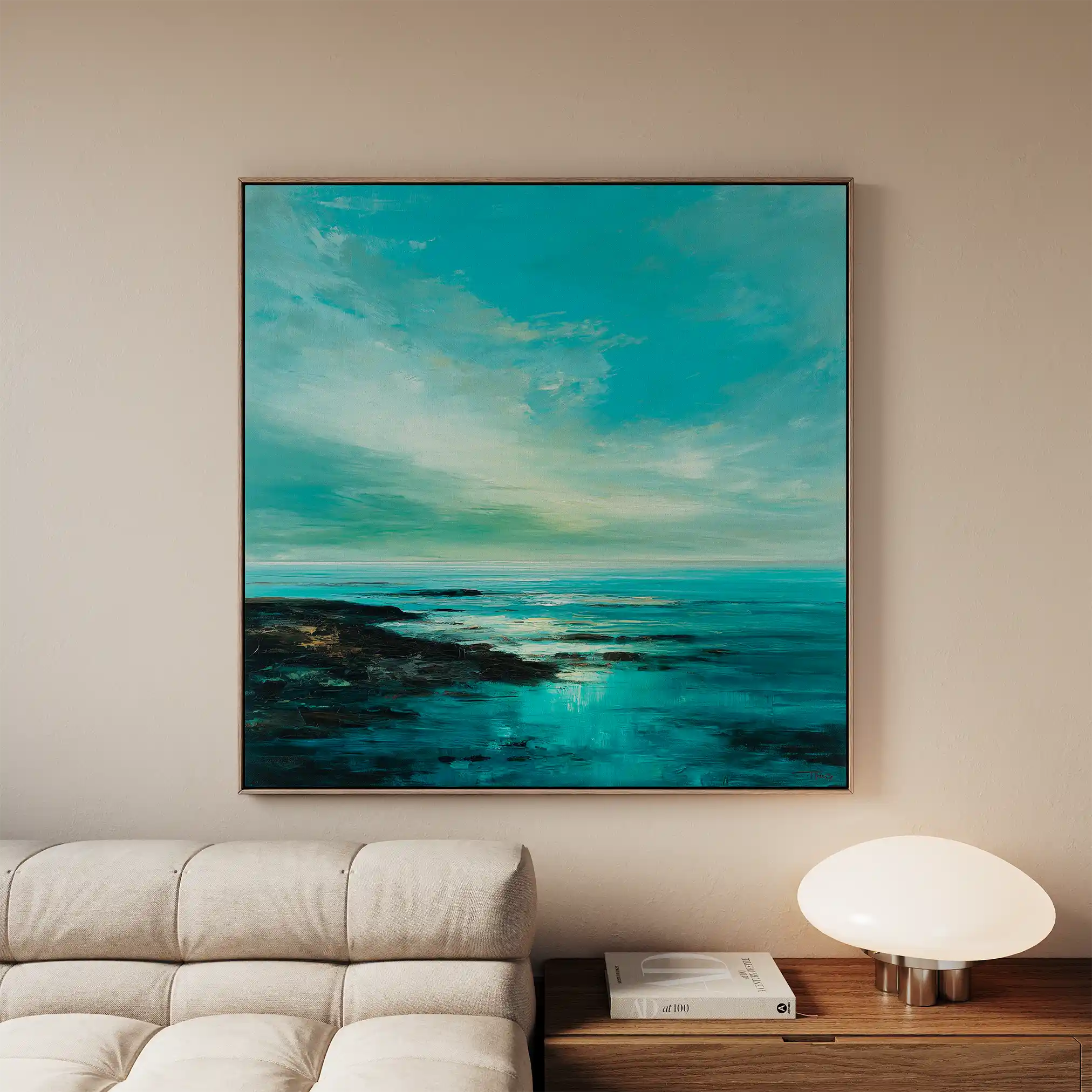 Abstract 1195 Canvas Art 60 x 60 cm / Black