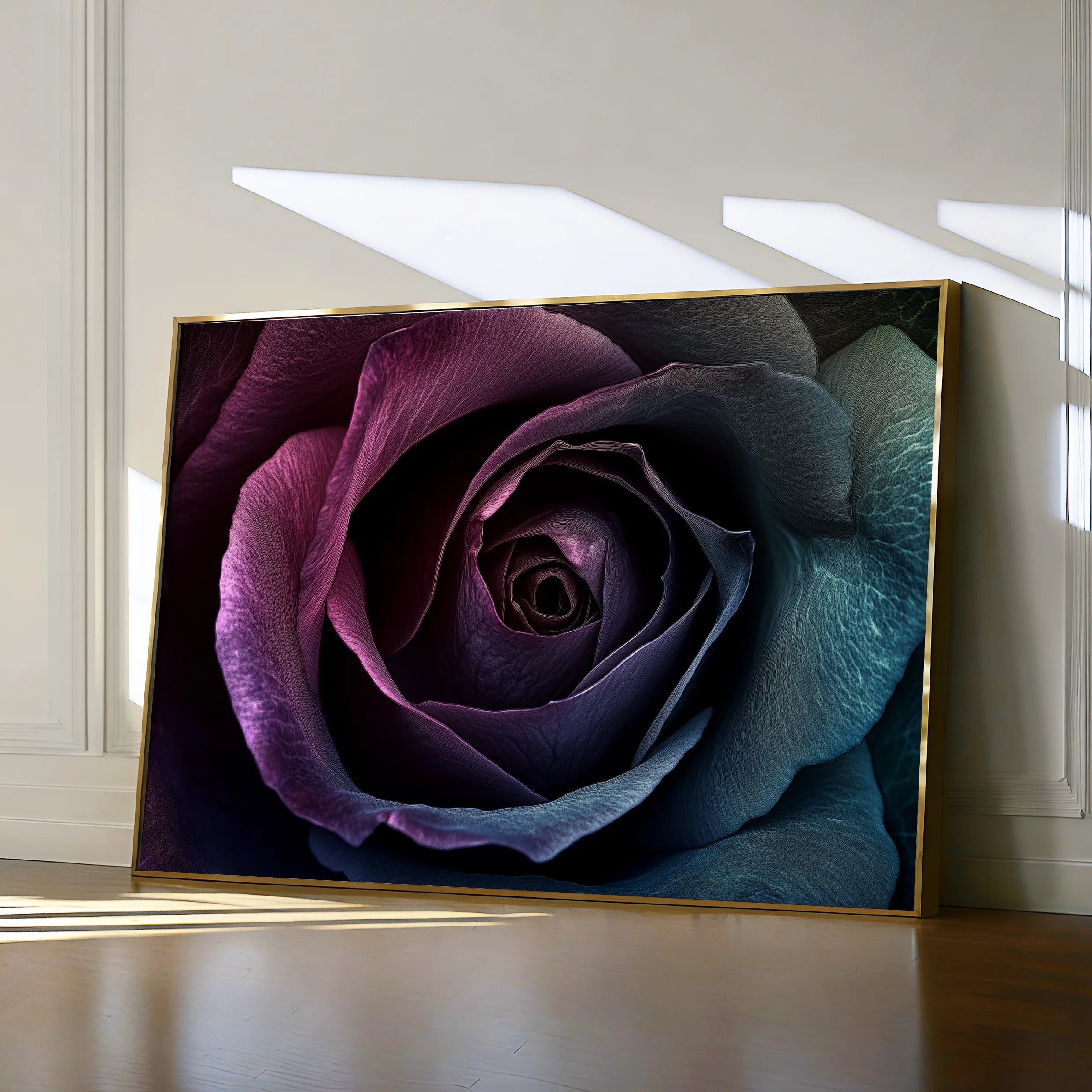 Floral 1195 Canvas Art 18" x 24" / 45 x 60 cm / Black