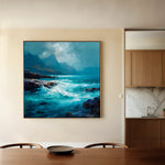 Abstract 1196 Canvas Art 16" x 16" / 40 x 40 cm / Black
