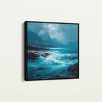 Abstract 1196 Canvas Art 16" x 16" / 40 x 40 cm / Black