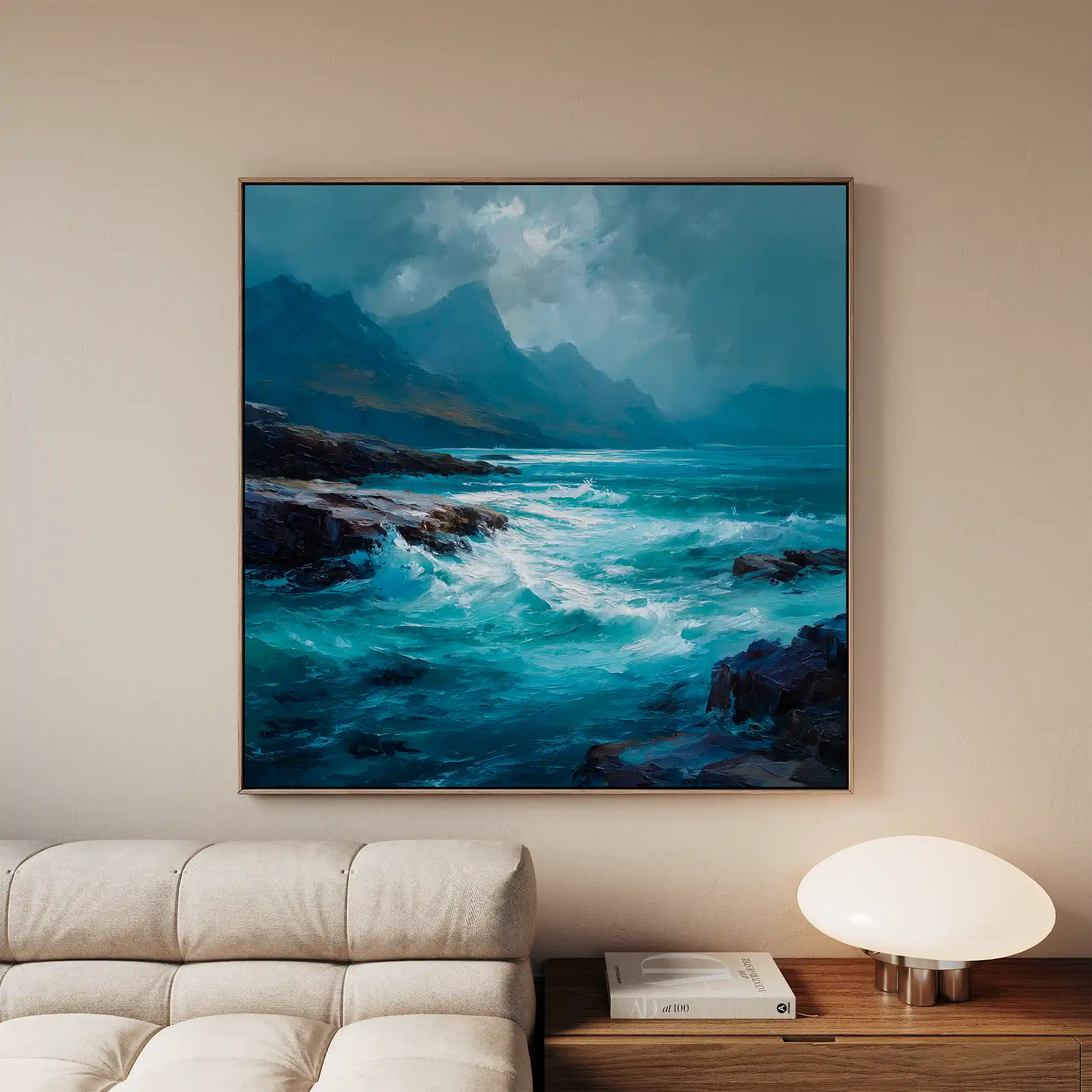 Abstract 1196 Canvas Art 60 x 60 cm / Black