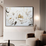 Floral 1196 Canvas Art 18" x 24" / 45 x 60 cm / Black