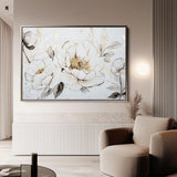 Floral 1196 Canvas Art 18" x 24" / 45 x 60 cm / Black
