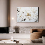 Floral 1196 Canvas Art 18" x 24" / 45 x 60 cm / Black