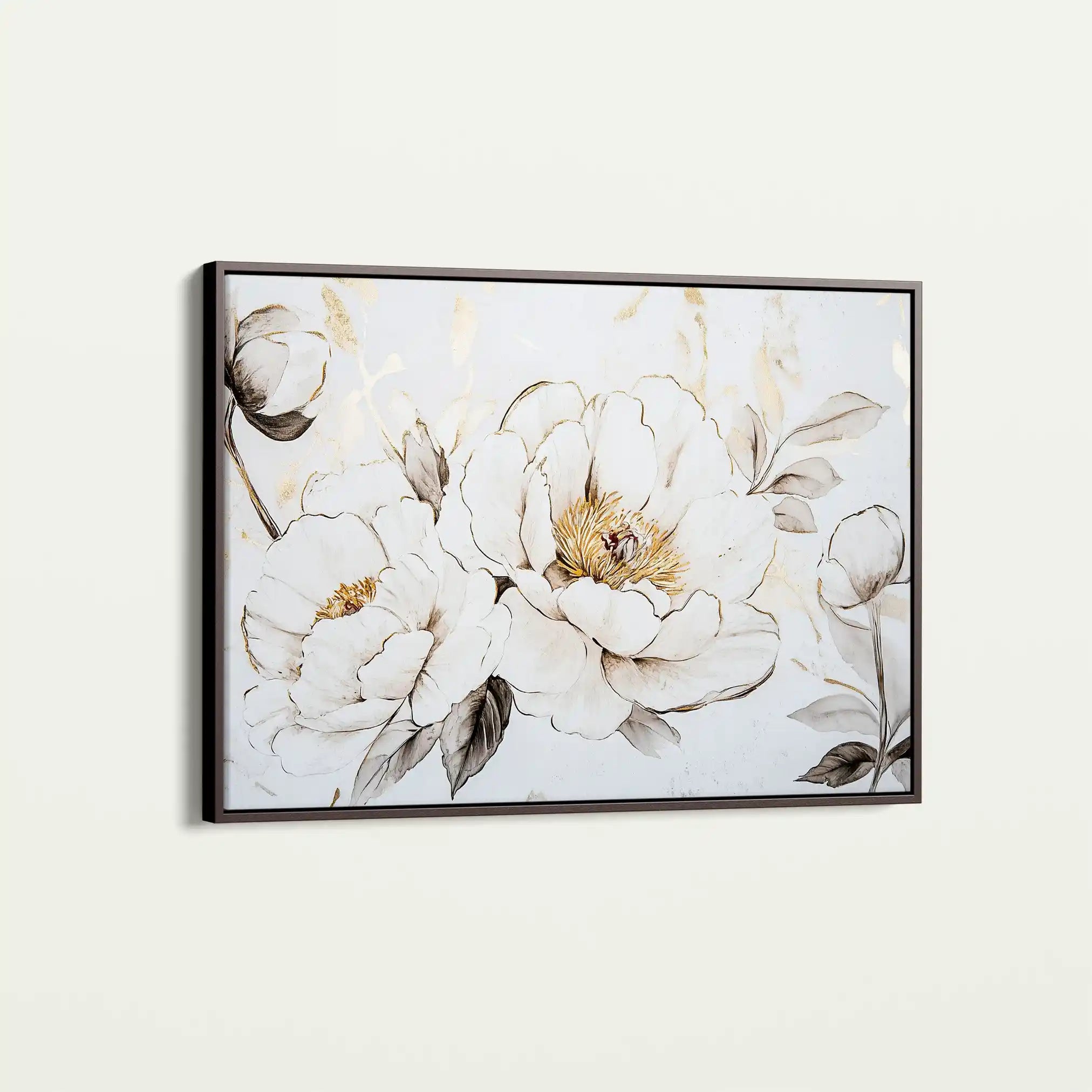 Floral 1196 Canvas Art 18" x 24" / 45 x 60 cm / Black