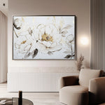 Floral 1196 Canvas Art 60 x 40 cm / Black