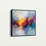 Abstract 1197 Canvas Art 16" x 16" / 40 x 40 cm / Black