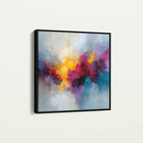 Abstract 1197 Canvas Art 16" x 16" / 40 x 40 cm / Black