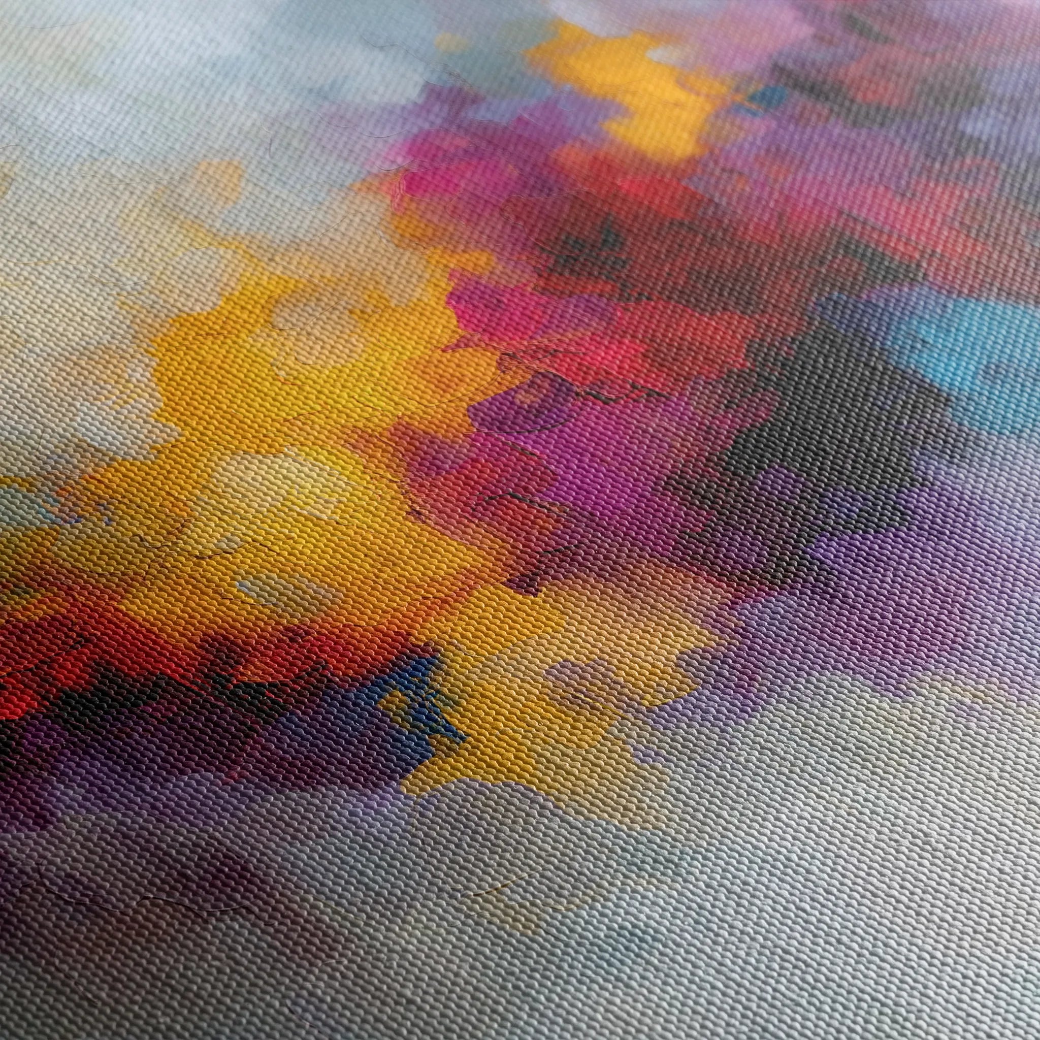 Abstract 1197 Canvas Art 16" x 16" / 40 x 40 cm / Black