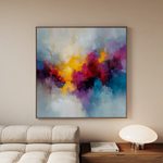 Abstract 1197 Canvas Art 60 x 60 cm / Black