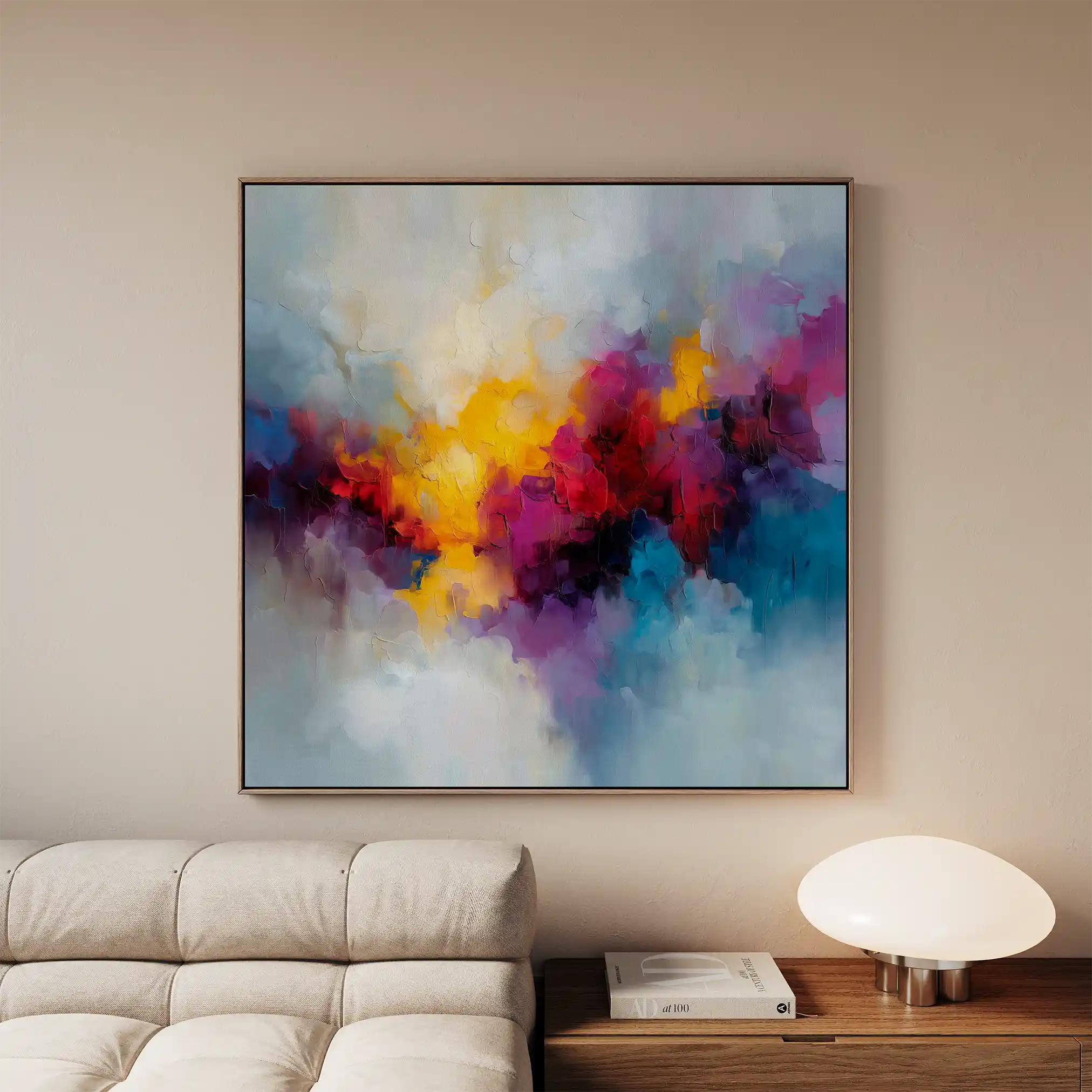 Abstract 1197 Canvas Art 60 x 60 cm / Black