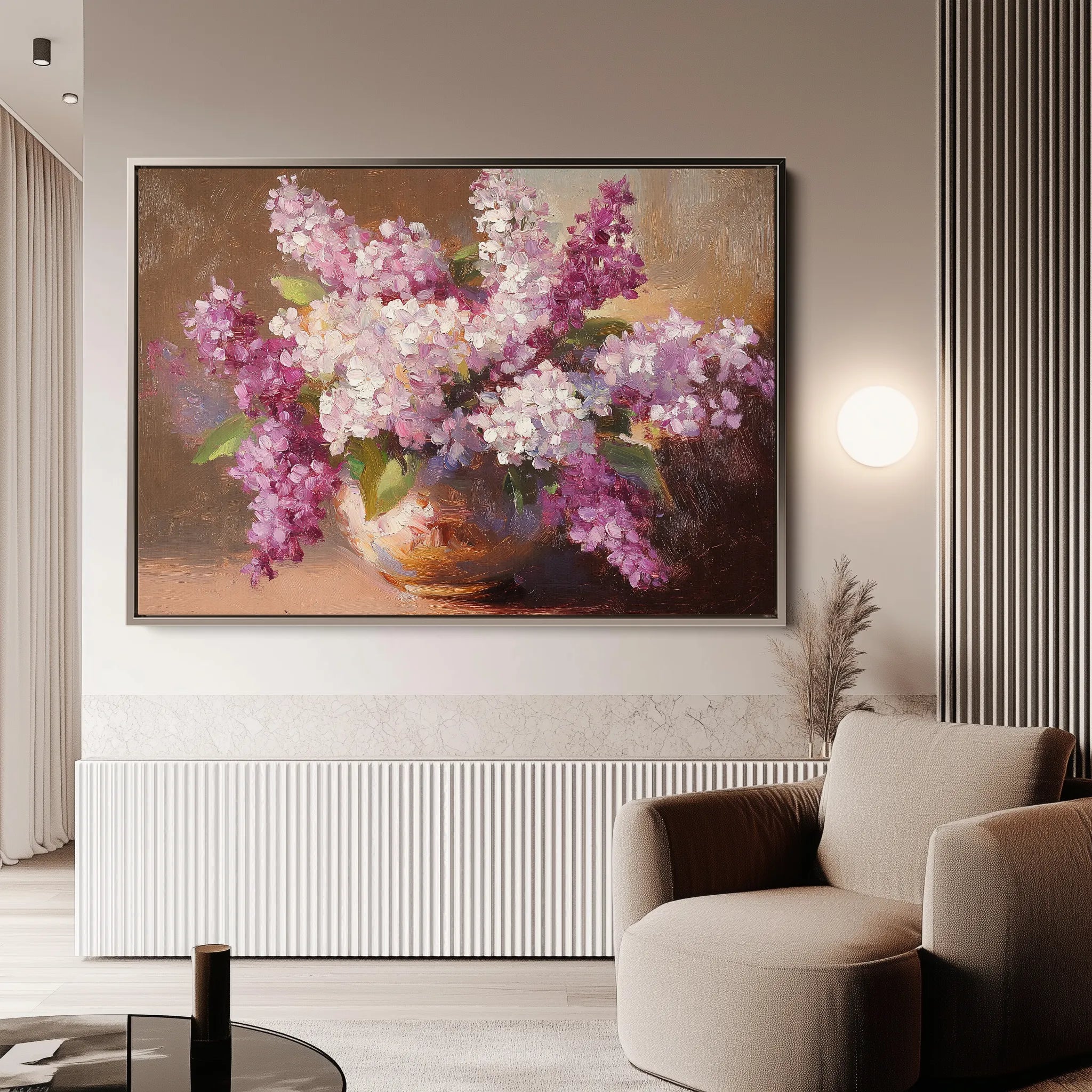 Floral 1197 Canvas Art 18" x 24" / 45 x 60 cm / Black