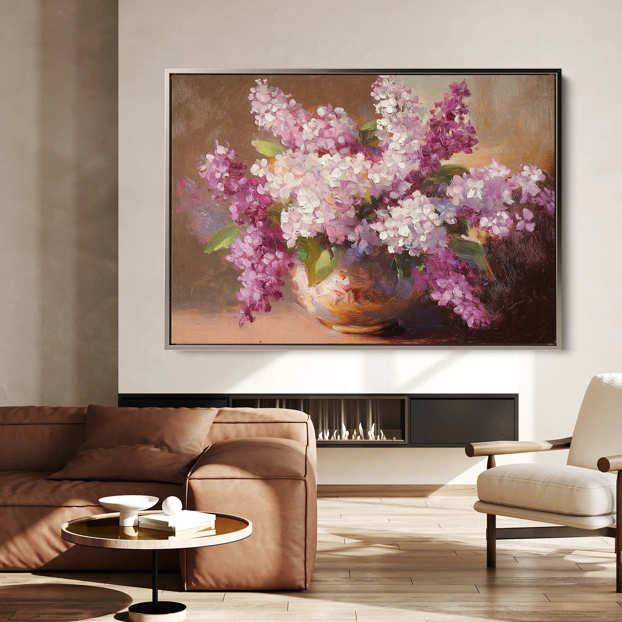 Floral 1197 Canvas Art 18" x 24" / 45 x 60 cm / Black