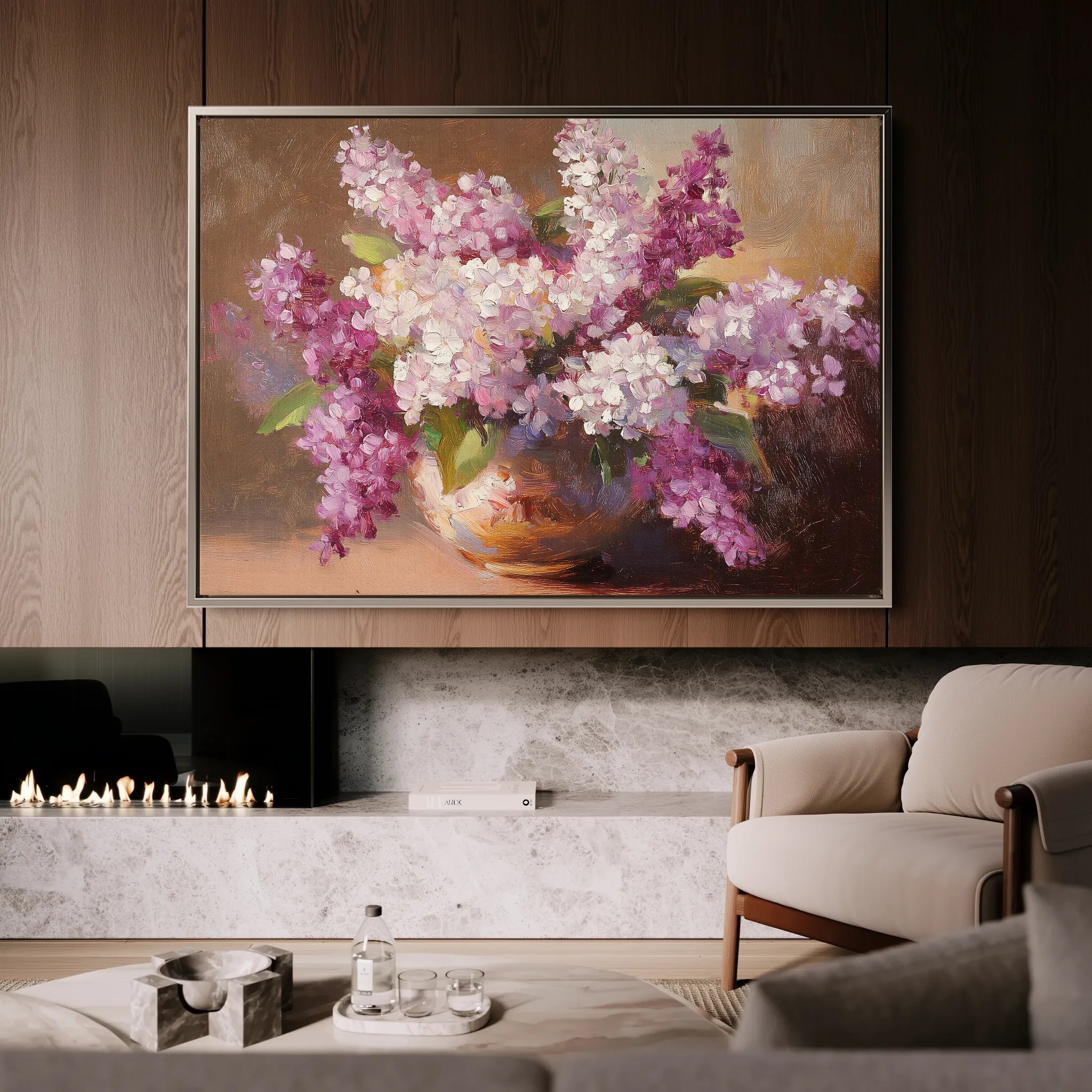 Floral 1197 Canvas Art 18" x 24" / 45 x 60 cm / Black