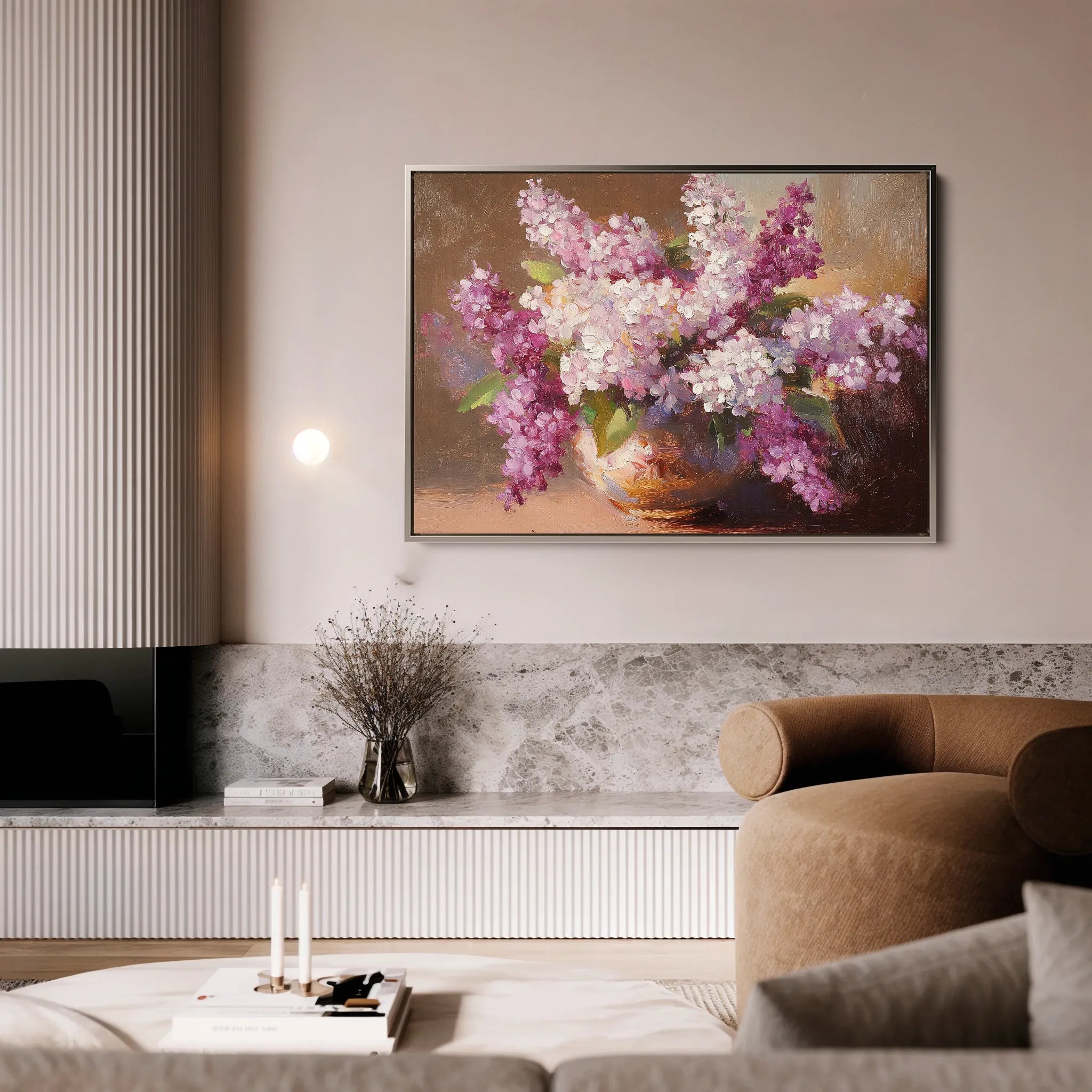 Floral 1197 Canvas Art 18" x 24" / 45 x 60 cm / Black