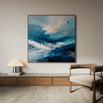 Abstract 1198 Canvas Art 16" x 16" / 40 x 40 cm / Black