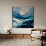 Abstract 1198 Canvas Art 16" x 16" / 40 x 40 cm / Black