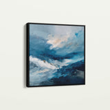 Abstract 1198 Canvas Art 16" x 16" / 40 x 40 cm / Black